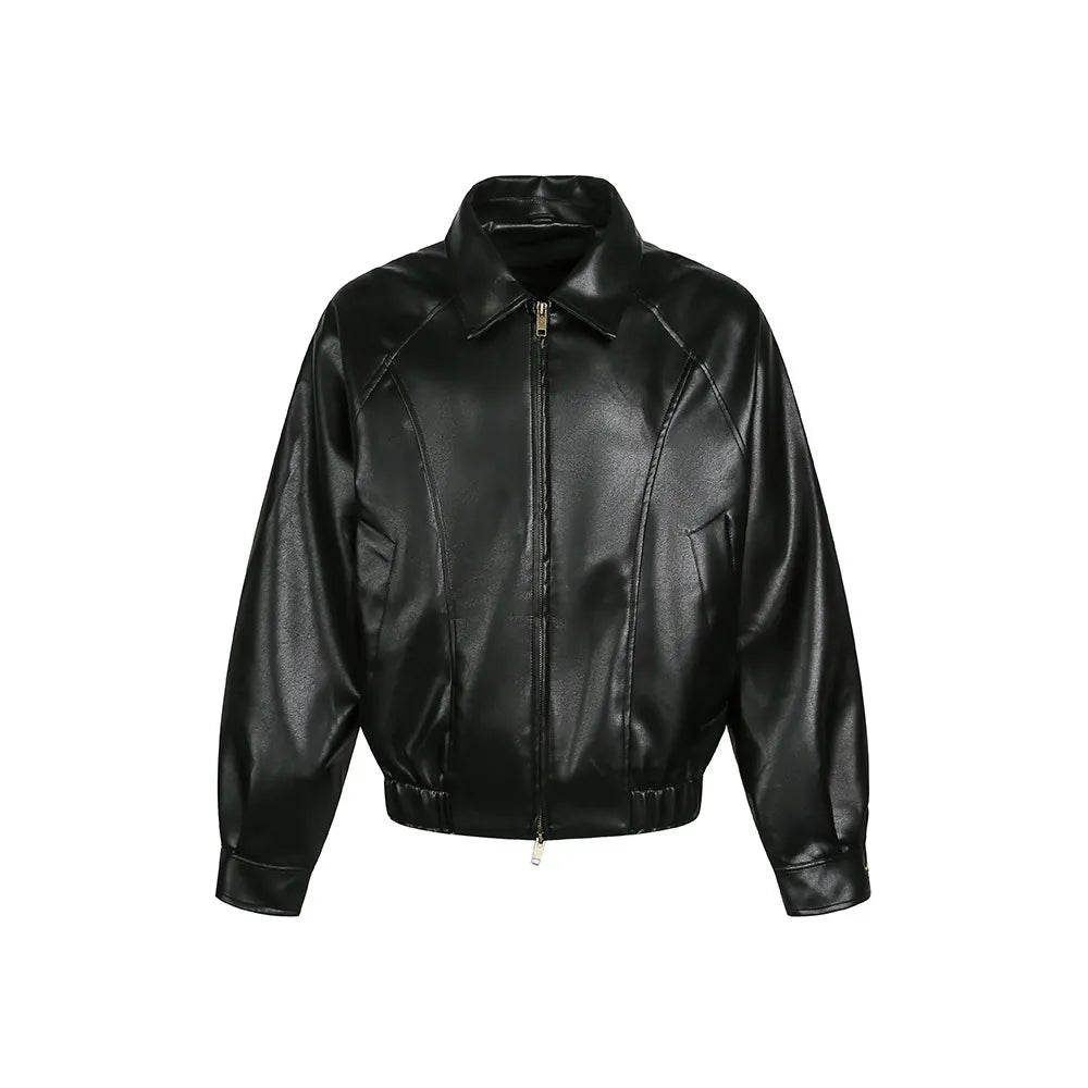 Cleanfit Faux Leather Cropped Jacket