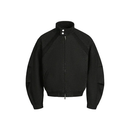 Cleanfit Heavyweight Stand Collar Jacket Panelled Design
