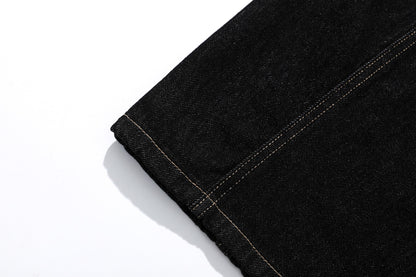 Deconstructed Wide Leg Barrel Jeans