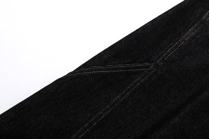 Deconstructed Wide Leg Barrel Jeans