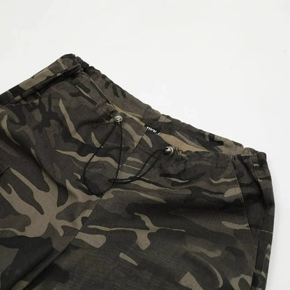 Drawstring Baggy Camo Cargo Pants