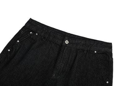High Street Relaxed Fit Black Bootcut Jeans