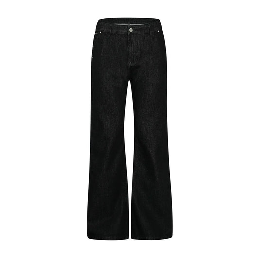 High Street Relaxed Fit Black Bootcut Jeans