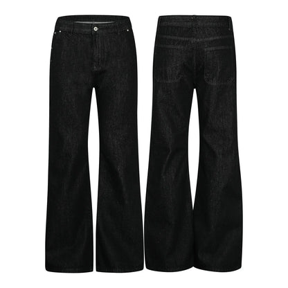 High Street Relaxed Fit Black Bootcut Jeans