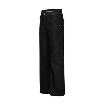 High Street Relaxed Fit Black Bootcut Jeans