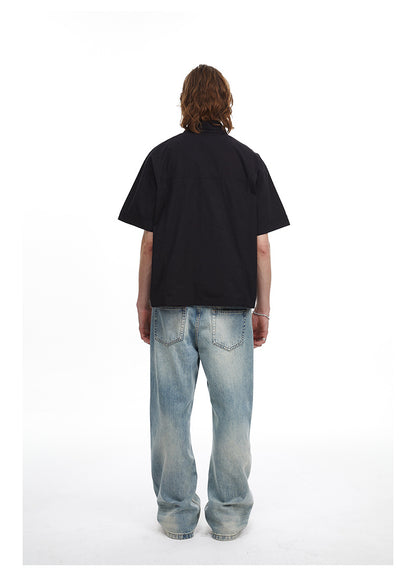 Retro Workwear Double Collar Shirt