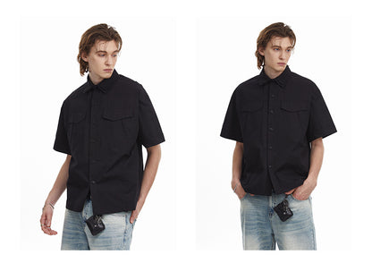 Retro Workwear Double Collar Shirt