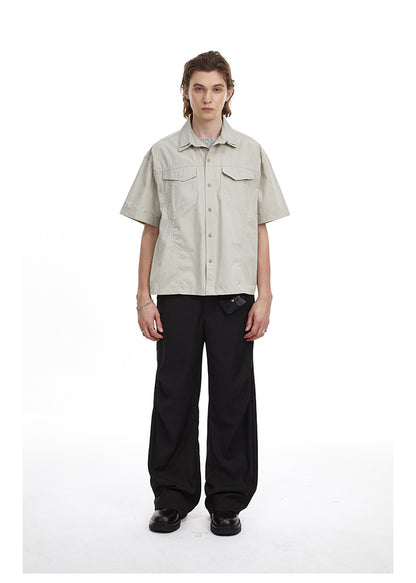 Retro Workwear Double Collar Shirt