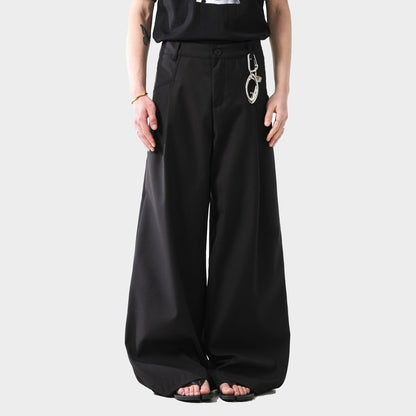 Pleated Wide Leg Suit Pants