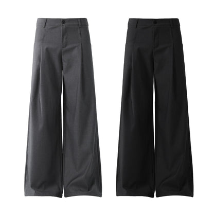 Pleated Wide Leg Suit Pants