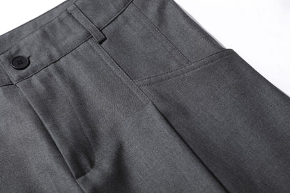 Pleated Wide Leg Suit Pants