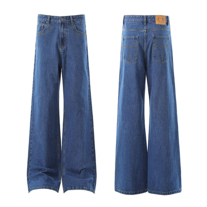 Retro Baggy Denim with Contrast Stitch