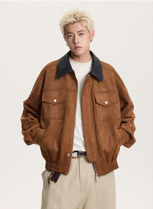 Retro Barn Jacket Contrast Collar High Street