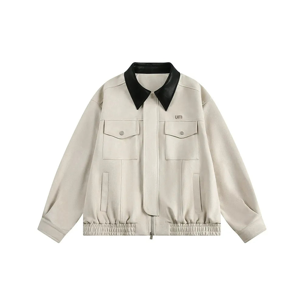 Retro Barn Jacket Contrast Collar High Street
