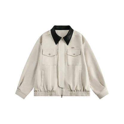 Retro Barn Jacket Contrast Collar High Street