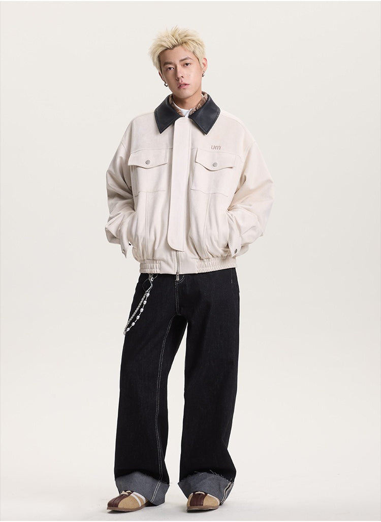 Retro Barn Jacket Contrast Collar High Street