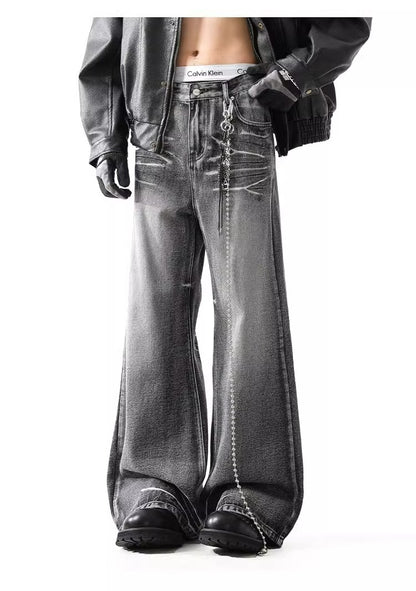 Retro Cleanfit Flared Jeans with Lightning Wash