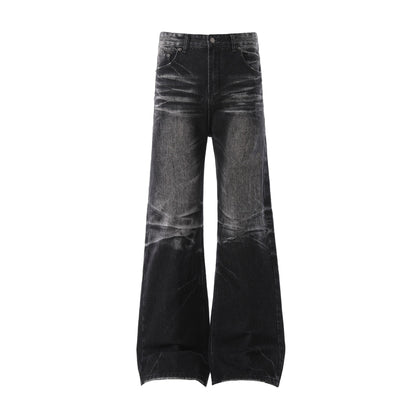 Camiseta negra desgastada y vanguardista de algodón estilo vintage con diseño de coche de carreras