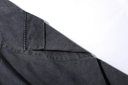 Retro Wide Leg Cargo Pants Washed Loose Fit Work Pants