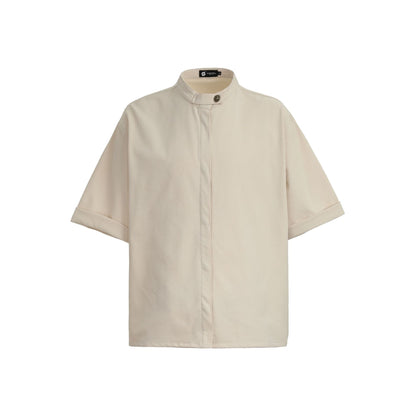 Solid Clean Fit Stand Collar Shirt