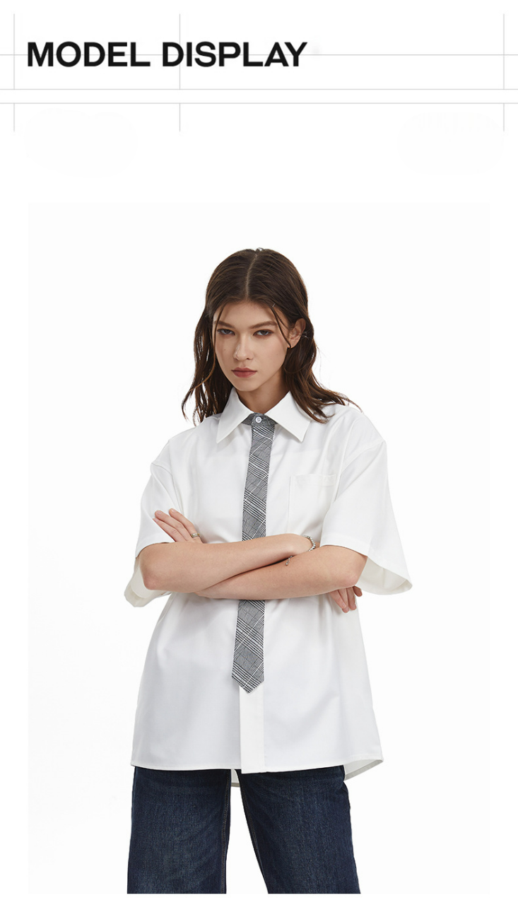 Streetwear Loose Fit Tie Shirt