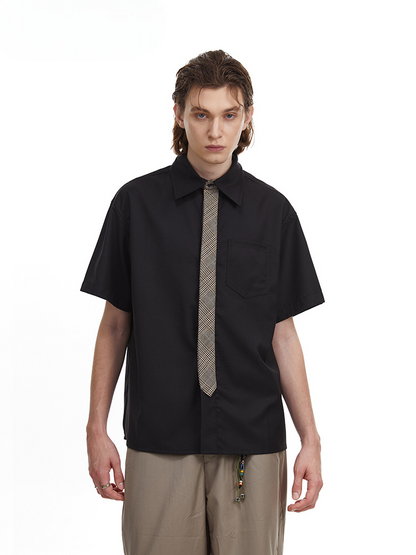 Streetwear Loose Fit Tie Shirt