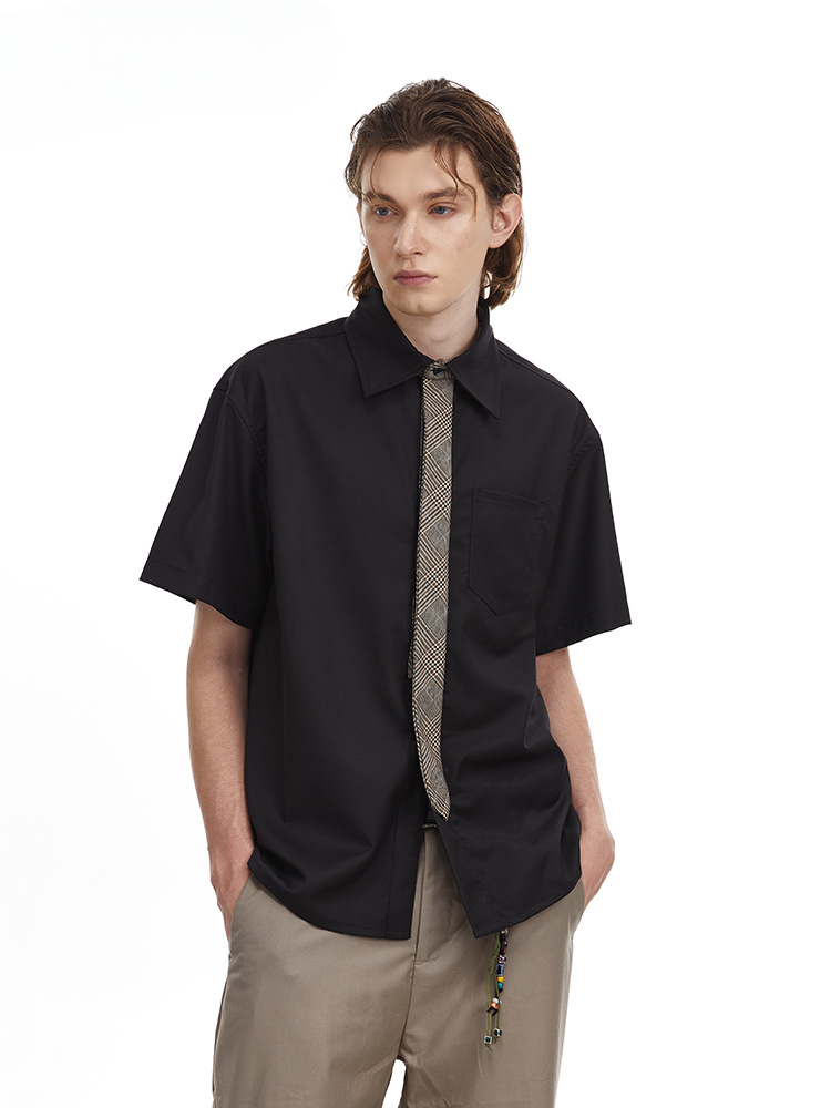 Streetwear Loose Fit Tie Shirt