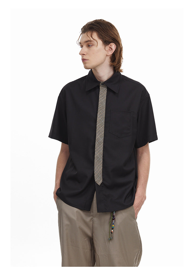 Streetwear Loose Fit Tie Shirt