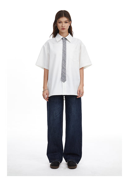 Streetwear Loose Fit Tie Shirt