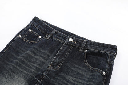 Vintage Wash Structured Flare Jeans