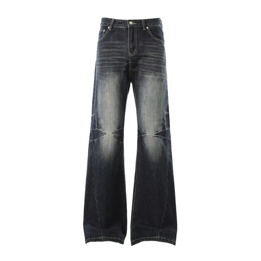 Vintage Wash Structured Flare Jeans