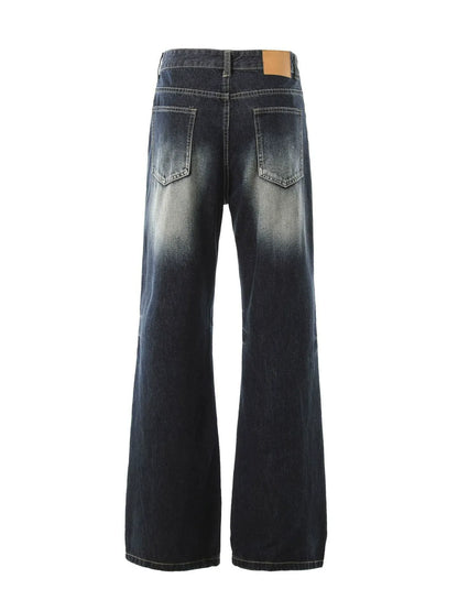 Vintage Wash Structured Flare Jeans