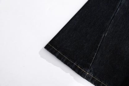 Vintage Wash Structured Flare Jeans
