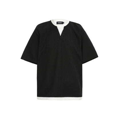 Camiseta negra desgastada y vanguardista de algodón estilo vintage con diseño de coche de carreras