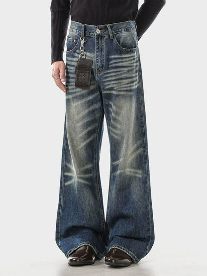 Y2K Grunge Bootcut Denim Jeans Cat Whisker