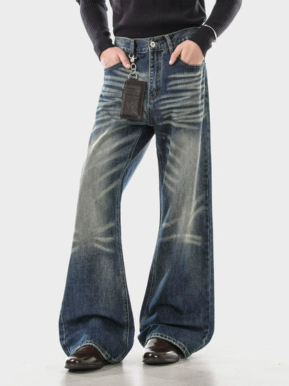 Y2K Grunge Bootcut Denim Jeans Cat Whisker