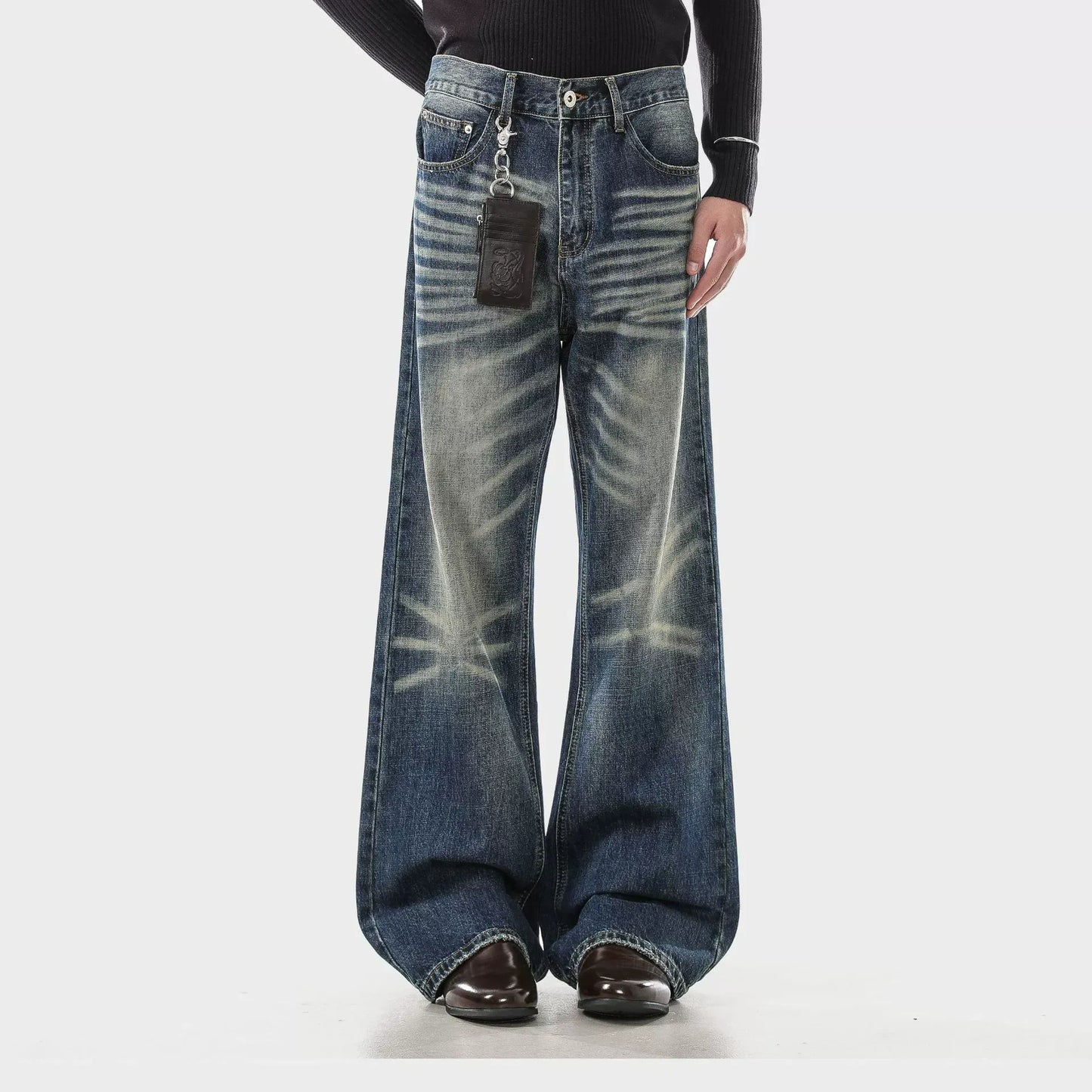 Y2K Grunge Bootcut Denim Jeans Cat Whisker