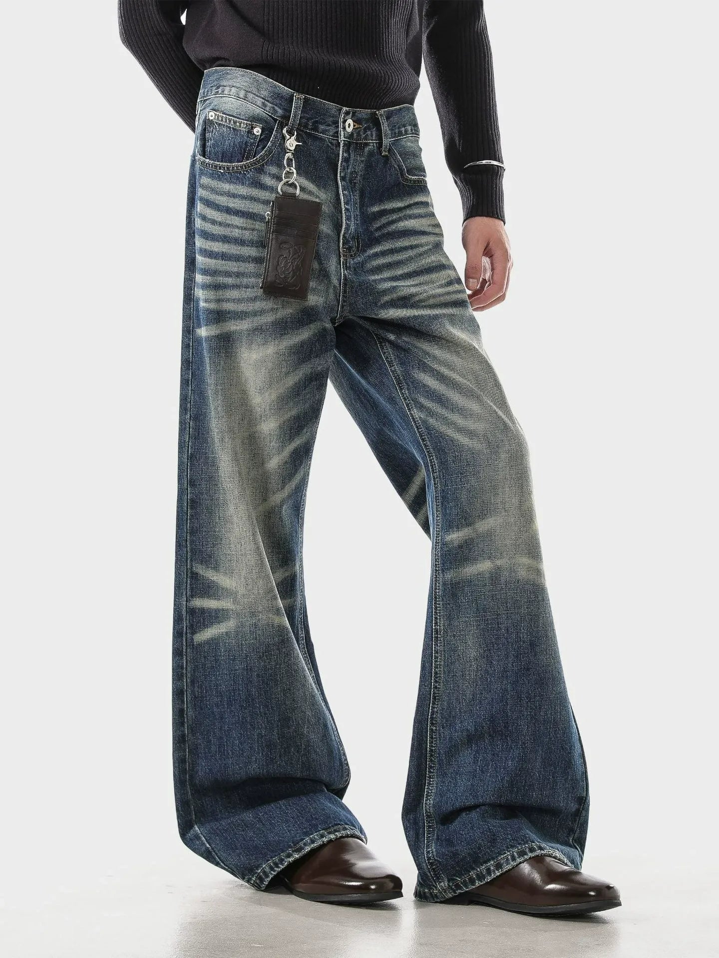 Y2K Grunge Bootcut Denim Jeans Cat Whisker