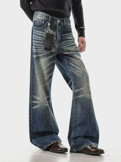 Y2K Grunge Bootcut Denim Jeans Cat Whisker